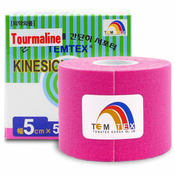 Temtex Tape Tourmaline elasticna traka za mišice i zglobove boja Pink, 5 cm x 5 m 1 kom