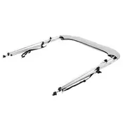 VEVOR Čoln Bimini streha 4 loka 244x137x216-228 cm svetlo siva