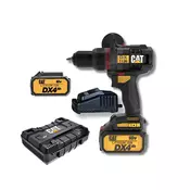 CAT DX1130.1 Power+ 18V Komplet udarne bušilice s motorom bez četkica, s baterijom, punjačem i modularnim kućištem