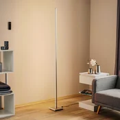 Evotec Funkcionalna talna svetilka LED Orix v beli barvi, 180 cm - Dnevna soba/jedilnica - Sodobni - bela, brušeni nikelj - Kovina