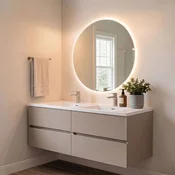 Skye Decor Set kupatilskog ormarica sa umivaonikom i ogledalom, 2 dela, Sivi