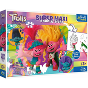 Trefl Dvostranska sestavljanka Trolls 3: Happy Trolls Day SUPER MAXI 24 kosov
