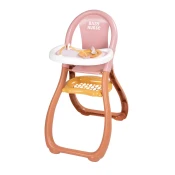 Jedálenská stolička s farebnými krúžkami Highchair Soft Baby Nurse Smoby s lyžičkou a tanierikom pre 42 cm bábiku od 18 mes SM220388