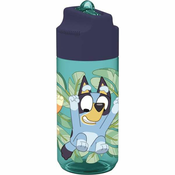 Stor Plastična steklenica z izvlečno slamico Bluey, Transparent Tritan, 430ml, 50636