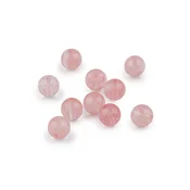 Češnjev kremen sintetični, mineralni kroglice O8 mm - češnjev kremen (10 kosov)
