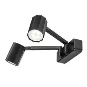 STENSKA SVETILKA KARTER GU10 2X MAX 5/MAT ČRNA/IP20 RA73028