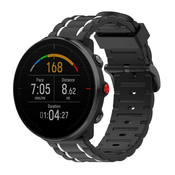 Silikonski pas BiColor za uro Mobvoi TicWatch Pro 3/Pro 4/LTE/GTX/Huawei Watch GT 2e - črno-bel