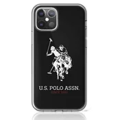 US Polo Assn veliki dvostruki konjski logo - maskica za iPhone 12 Pro Max (crna)
