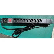 shumee Lanview 19 podaljšek, montaža v rack, 10 vtičnic T13 10A, stikalo, 2m kabel tipa J, LVR-2MCH-SW-CH10