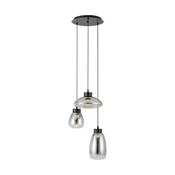 EGLO LED viseca lampa SARNARRA 3 izvora dimljeno staklo O46,5 cm 39784