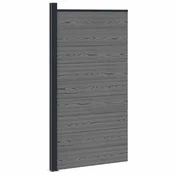Panel ograde WPC i aluminij Siva