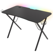 Genesis Holm 200 Gamer miza z RGB osvetljavo, črna