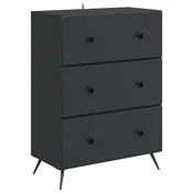 Vidaxl Predalna omara Črna 66 x 34,5 x 90 cm Inženirski les