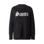 AllSaints Pulover črna/bela