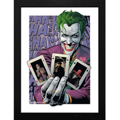 Uokvirjen tisk DC Comics - The Joker Haha Cards (30,5 × 40,6 cm)