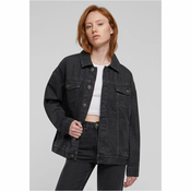 Womens oversized denim jacket from the 90s - black washed