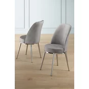 Hanah Home Set stolica Pefa, 45x91x42 cm, 6 komada, Srebrno-sive boje