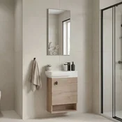 HANAH HOME Kupatilski ormarić sa umivaonikom i ogledalom (2 komada) Begonya 55 063
