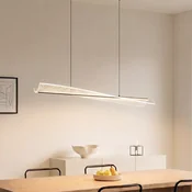Lucande LED viseča svetilka Vellia, črna, dolžina 112 cm, CCT - Dnevna soba/jedilnica - Sodobni - črna, prozorna - Kovina