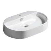 KERASAN Elegantno Keramično Umivalnik RING 65x40 cm - Bela