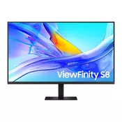 SAMSUNG VA monitor 37 S80UD, 3840x2160, 16:9, 350cd/m2, 5ms, HDMI/DisplayPort/3xUSB/USB-C/LAN LS37D800UAUXEN