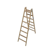 KRAUSE-WERK prostostoječa lesena lestev 2x7 stopnic 170279
