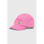 Otroška bombažna bejzbolska kapa Emporio Armani roza barva