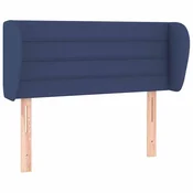 Vidaxl Vzglavje z ušesi modro 93x23x78/88 cm blago