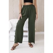 Wide khaki trousers