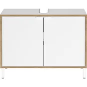 Bela visoka omarica za pod umivalnik 80x60 cm Topeka – Germania