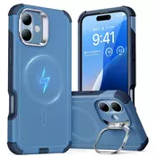 Hibridni ovitek ESR Cyber Armor Kickstand za iPhone 16 - blue