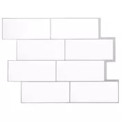 vidaXL Podhodna ploščica 50 pcs Bela siva 29 x 21 cm Poliuretan in PET