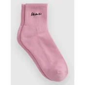 Vans Classic Script Half Crew Socks pink dawn