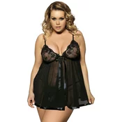 Črna majica velike velikosti Mysterious Love, XL