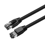 Omrežni kabel CAT8.1 S/FTP 3m črn LSZH oklopljen AWG 24