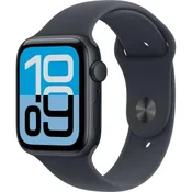 Apple Watch SE 3 GPS 44 mm, aluminijasta ohišje v barvi Midnight z Midnight Sport Band - M/L