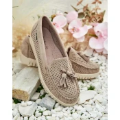 Resti Womens openwork moccasins Molaffa