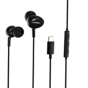 AVIZAR Žicne slušalke USB-C z daljinskim upravljalnikom in mikrofonom za prostorocno telefoniranje – ČRNe, (20731539)