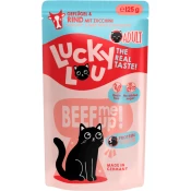 Lucky Lou Life Stage Pouch mačja hrana Adult - perutnina in govedina - 125 g
