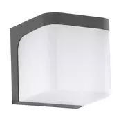 EGLO 96256 | Jorba Eglo zidna svjetiljka 1x LED 500lm 3000K IP44 antracit, bijelo