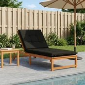 vidaXL Blazina za ležalnik GEMERT 100% poliester Črna 190 x 80 x 9 cm