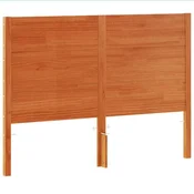 Vidaxl Vzglavje voščeno rjava 135 cm trdna borovina