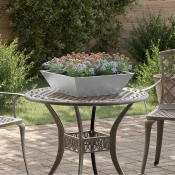 Vrtna saksija 5 pcs Srebrno 50 x 50 x 15 cm Cinkani celik
