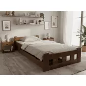 Ljubki dom Postelja Naomi povišana 90 x 200 cm hrast Posteljno dno: Letveno posteljno dno, Vzmetnica: Brez vzmetnice