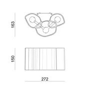 Stilnovo LED stenska svetilka Honey 27,2 cm - Dnevna soba/jedilnica - Dizajn - bel - Plastika