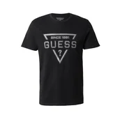 GUESS Majica srebrno-siva/črna