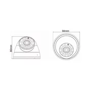 Megasy Dome IP kamera, Sony IMX322 CMOS, 3.6mm, 1920×1080@25fps, PoE, IP20
