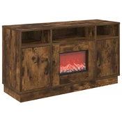 vidaXL Električni kamin Dimljen hrast 100 x 33 x 55 cm Inženirski les