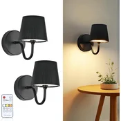 2x LUMINEXDESIGNS brezžična LED stenska svetilka z daljincem