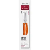 Victorinox nož 6.7839.2C1, set 2v1 za paradižnik, nazobčan 11 cm, oranžna